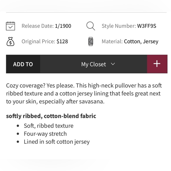 Lululemon Textured Funnel Neck Pullover Sweatshirt - Picture 8 of 8